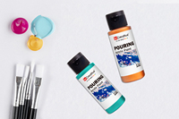 Kit de peinture acrylique non toxique pour coulage artistique, haute couvrance, pour étudiants, DIY, peinture acrylique métallique pour coulage sur toile, motif ours