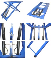 Cric à ciseaux mobile portable de 1,4 m de hauteur, capacité de 3 tonnes, pour atelier de réparation automobile, élévateur hydraulique à ciseaux pour voiture