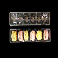 2 4 6 12 24 Boîte d'emballage en plastique transparent Macaron Inserts pour macarons Plateau à blisters avec boîtes transparentes