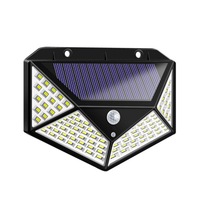 Hoge Kwaliteit Outdoor 4 Sides Waterdicht Bewegingssensor Straat Verlichting Buiten Zonne-energie Flood Wandlamp Led Tuinverlichting
