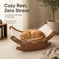 Lit à bascule pour chat en gros, lit griffoir pour chat, hamac en feutre, chaise longue pour chats d'intérieur pour dormir, griffer et jouer