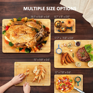 Bloc de boucher de cuisine de luxe, en bambou, pour la viande végétale, vente en gros, 9 pièces - Product Image 2