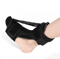 Attelle de nuit unisexe réglable, élastique et respirante pour la chute du pied, la tendinite d'Achille, avec plaque en acier pour la fixation de la cheville, usage sportif
