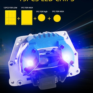 Sanvi New Led Headlight 3" S16 Bi LED <b>Projectors</b> Lens with Low Beam&Dual High Beam <b>Lights</b> for Vehicle Headlight - Product Image 4