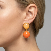 Nouvelles Boucles d'Oreilles Pendantes Modernes et Tendance en Résine Plaqué Or, Couleurs Vives, Style Créatif, pour Femme, Idéal Cadeau