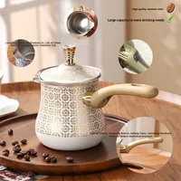 Ensemble de cafetière turque et de tasses à lait en bambou et acier inoxydable, personnalisable, Chine, 1 pièce, pour infuser le thé, le chocolat, le beurre
