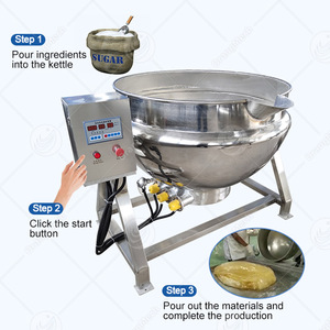 ORME Steam Cook <b>Mixer</b> Machine 200 Liter 1000 Liter Mix Kettle Heat Transfer Oil Vaccum Jacketed Kettle - Product Image 3