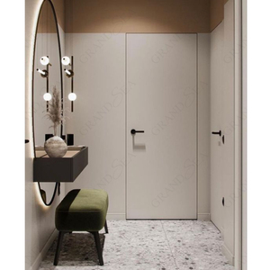 Puerta Secreta Oculta de Diseño Moderno, Comercial, Sin Marco, <span class=keywords><strong>Interior</strong></span>, Empotrada, Invisible, de Madera - Product Image 4