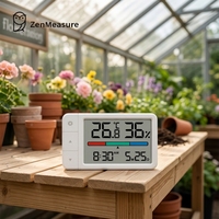 ZenMeasure - Termómetro Digital de Alta Definición para Interiores, para Escuelas y Bibliotecas, 2 en 1, Higrómetro y Termómetro, Material ABS