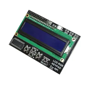 lcd modul rpi Suppliers-LCD 1602 RGB Keypad Shield-Anzeige modul mit fünf Tasten für RPI