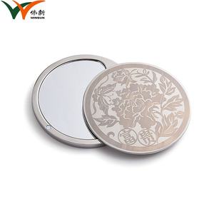 New Arrival Fashion Portable Laser Engraved Custom Logo Metal Mini Purse Makeup <b>Mirror</b> - Product Image 3