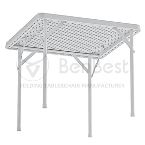Benjia-mesa de comedor plegable de plástico para exteriores, restaurante cuadrado, color blanco, 86cm, precio de fábrica - Product Image 4
