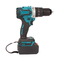Perceuse électrique classique bleue 21V Max, qualité industrielle, sans balais, double vitesse, mandrin métallique à cliquet 13mm, performance fiable, OEM
