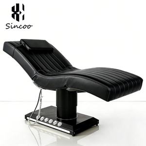 Luxury Modern Stainless Steel Electric Curved Eyelash <b>Bed</b> with <b>LED</b> 3 Motor Adjustable Beauty Massage Facial Spa <b>Bed</b> Customizable - Product Image 2