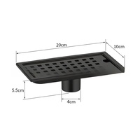 Couvercle de vidange en acier inoxydable moderne Durable 10*20-10*120cm Carré pour hôtels Anti Odeur Plancher 10*20-10*120cm