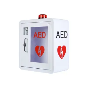 Defibrillator Box Outdoor Use Waterproof Metal AED Cabinet with Alarm
