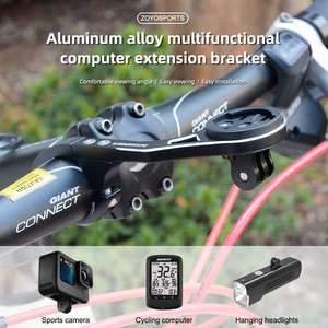Tige de vélo support étendu support de lampe support en alliage d'aluminium support de phare de vélo support d'ordinateur - Product Image 2