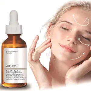 Essência de cuidados com a pele OEM orgânica natural Retinol duplo hidratante desbotamento linha fina firmador anti-rugas Retinol soro facial