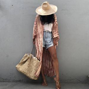 Tunique d'été Femmes Hooded Beachwear Robe De <span class=keywords><strong>Plage</strong></span> Kaftan Maillot de bain Cover Up Bohemian Printed Women Beach Dress - Product Image 3