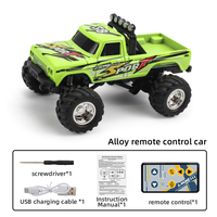 Coche RC Mini Portátil con Control por Voz Mejorado, Escala 1:64, Aleación, 2.4Ghz, Coche RC de Derrape Eléctrico, Camión de Metal Fundido a Presión con Control Remoto