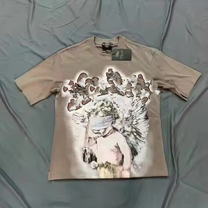 เสื้อยืดสตรีทแวร์พิมพ์ลายกราฟิกขนาดใหญ่ทรงโอเวอร์ไซส์ ผลิตจากผ้าฝ้ายถักคุณภาพสูง 100% เป็นมิตรต่อสิ่งแวดล้อม สำหรับผู้ชาย แบรนด์ Mixed Emotion - Product Image 2