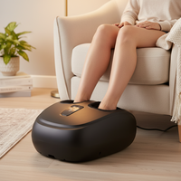 M Super Mini Elektrisches Fußmassagegerät mit Heizung, Luftdruck, Vibration, Abnehmbarem Bezug, Praktischem Griff, Stecker und Fernbedienung, P1-P5 Modi