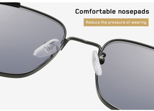 Lunettes de soleil steampunk unisexes à monture carrée en métal, verres <span class=keywords><strong>PC</strong></span> épais, branches à ressort, protection UV, style <span class=keywords><strong>cyberpunk</strong></span> - Product Image 6