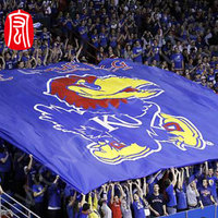 Drapeaux de bannière géants en polyester merveilleux personnalisés impression numérique de stade d'événement sportif de football de surfeur de foule souple et durable