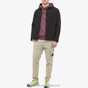 Pantalon cargo en sergé pour hommes, avec patch personnalisé, 100% coton, 6 poches, personnalisé, bonne qualité - Product Image 3