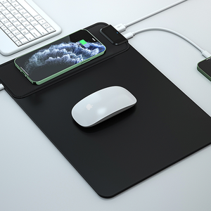 2 In 1 masaüstü kablosuz şarj matı <span class=keywords><strong>Mousepad</strong></span> 15w Qi kablosuz şarj Mouse Pad - Product Image 4