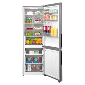 Réfrigérateur et congélateur Midea en acier inoxydable 59,5x67x186cm, format combiné, classe énergétique E, système No Frost - Product Image 3