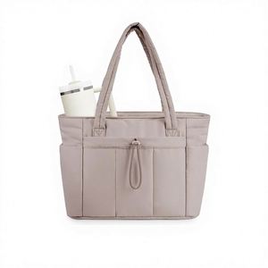 For New Stylish Womens Nylon Laptop Handbag with Zipper Travel Tote Quilted Design - Product Image 5