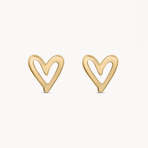 YINJU 925 <span class=keywords><strong>in</strong></span> argento Sterling gioielli cavi piccolo cuore <span class=keywords><strong>orecchini</strong></span> a bottone <span class=keywords><strong>per</strong></span> ragazze donne - Product Image 1