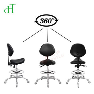 Taburete Ergonómico Ajustable para Salón con Respaldo, Silla Giratoria con Ruedas para Peluquería - Product Image 5
