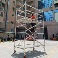 Échafaudage à cadre d'échelle réglable |   Échafaudage en maçonnerie portable pour la peinture des façades et l'entretien des bâtiments