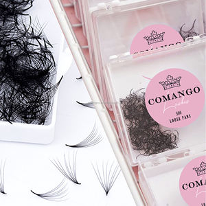 <span class=keywords><strong>Cils</strong></span> en éventail pré-faits, longueur unique 8-15mm, pack de 500/1000 éventails, 6D 10D 12D, cheveux synthétiques faits à la <span class=keywords><strong>main</strong></span>, épaisseur 0.07mm - Product Image 2