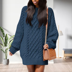 Suéter Casual de Manga Larga con Cuello Alto y Color Sólido para Mujer, Precio al por Mayor, Moda - Product Image 3