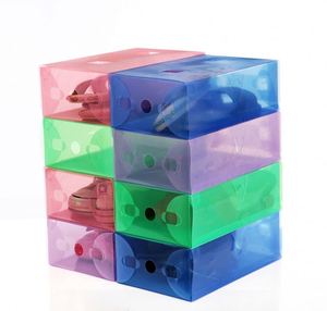 กล่องรองเท้าพลาสติกใสแบบพับได้ PP กล่องเก็บรองเท้าแบบใส กล่องเก็บของพลาสติกแบบพับได้และซ้อนกันได้ - Product Image 3