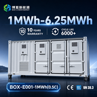 Système de Stockage d'Énergie (BESS) LiFePO4 en Conteneur 20ft/40ft pour Exploitation à Grande Échelle, Ferme Solaire, Micro-réseau, Soutien au Réseau Hybride 1MWh-6.25MWh Air