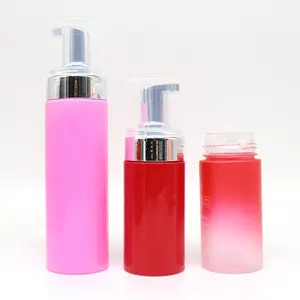 Empty skincare facial cleanser packaging 100ml 150ml 7oz 8oz matte cosmetic plastic foam soap dispenser foaming pump bottle