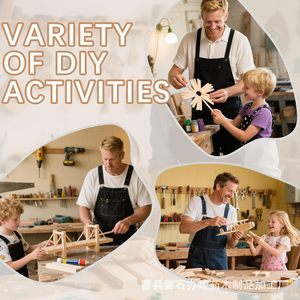 Wooden Stick Craft <b>Kit</b> A427 Natural Color Round Sticks For <b>DIY</b> Handmade Projects Children And Adults - Product Image 1