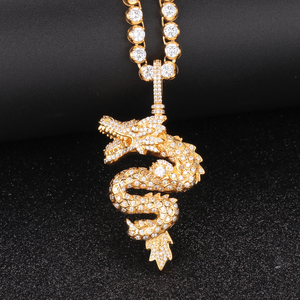 Colgante Personalizado de Hip Hop con Circonitas, Joyería de Moda de Latón, Chapado en Oro de 14k 18k, Engaste de Garra de Circonita 5A, Grosor de Revestimiento de 0.3mm - Product Image 3