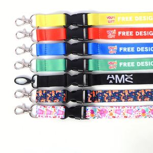 Fabricant sans minimum de commande, porte-clés personnalisés pas chers, impression sur polyester, sublimation, lanyards personnalisés avec logo - Product Image 3