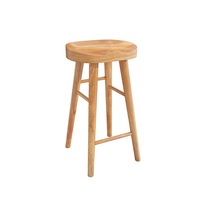 Table de Bar et chaise en bois massif de luxe Nordic Light Combinaison Design simple pour thé au lait ou café Tabourets de bar à pieds hauts