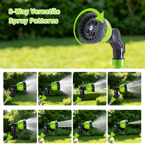 Varilla telescópica para riego de jardín con rotación de 180° °   Varilla de pulverización multipatrón con cabezal giratorio y manguera extensible para cestas colgantes - Product Image 5