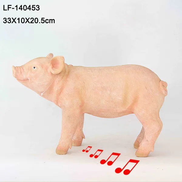Trang Trí Nội Thất Nhựa Thủ Công Bức Tượng Cảm Biến Chuyển Động Lợn, Vườn Động Vật Trang Trí Nội Thất Bức Tượng Món Quà Thủ Công