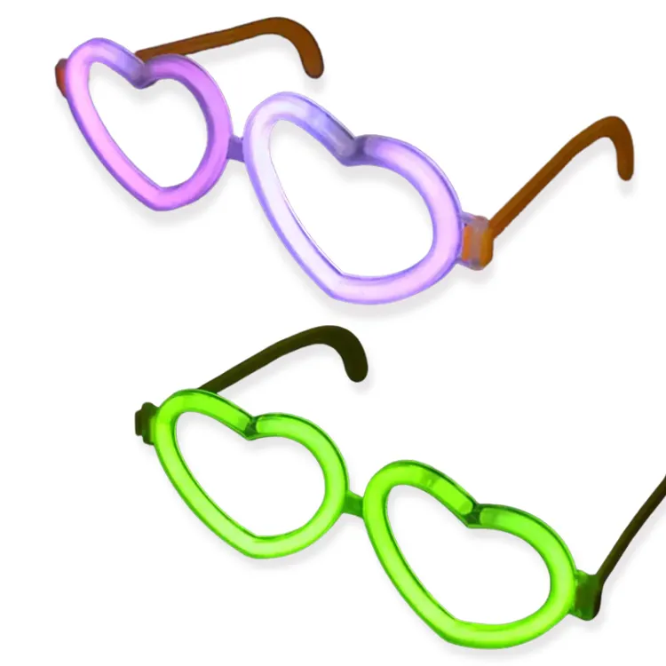Bulk Buying Heart Shaped Glow Stick Glasses Glow Glasses For Concert