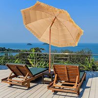 Parasol de plage en paille créatif personnalisé de 7 pieds, parasol de plage en paille de raphia portable, parasol de plage hawaïen pas cher, parasol de plage extérieur