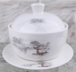 Juego de Vajilla de Porcelana China con Diseño de Paisaje al Tinte, Estilo Moderno, para Té y Cena, para Restaurante, Hotel y Hogar - Product Image 2