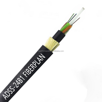 Kabel optik FTTH serat optik, 1 2 4 6 8 12 48 96 144 inti Kabel Drop luar ruangan Anti Keriput ASU ADSS GYXTW
